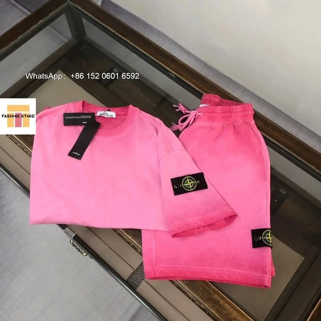 Stone Island Stone Island Pink Co-ord Set (T-Shirt & Shorts) Pink
