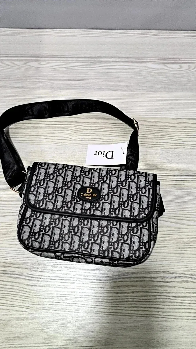 Dior Dior Lady Dior Monogram Crossbody Bag Black/White Black - 1