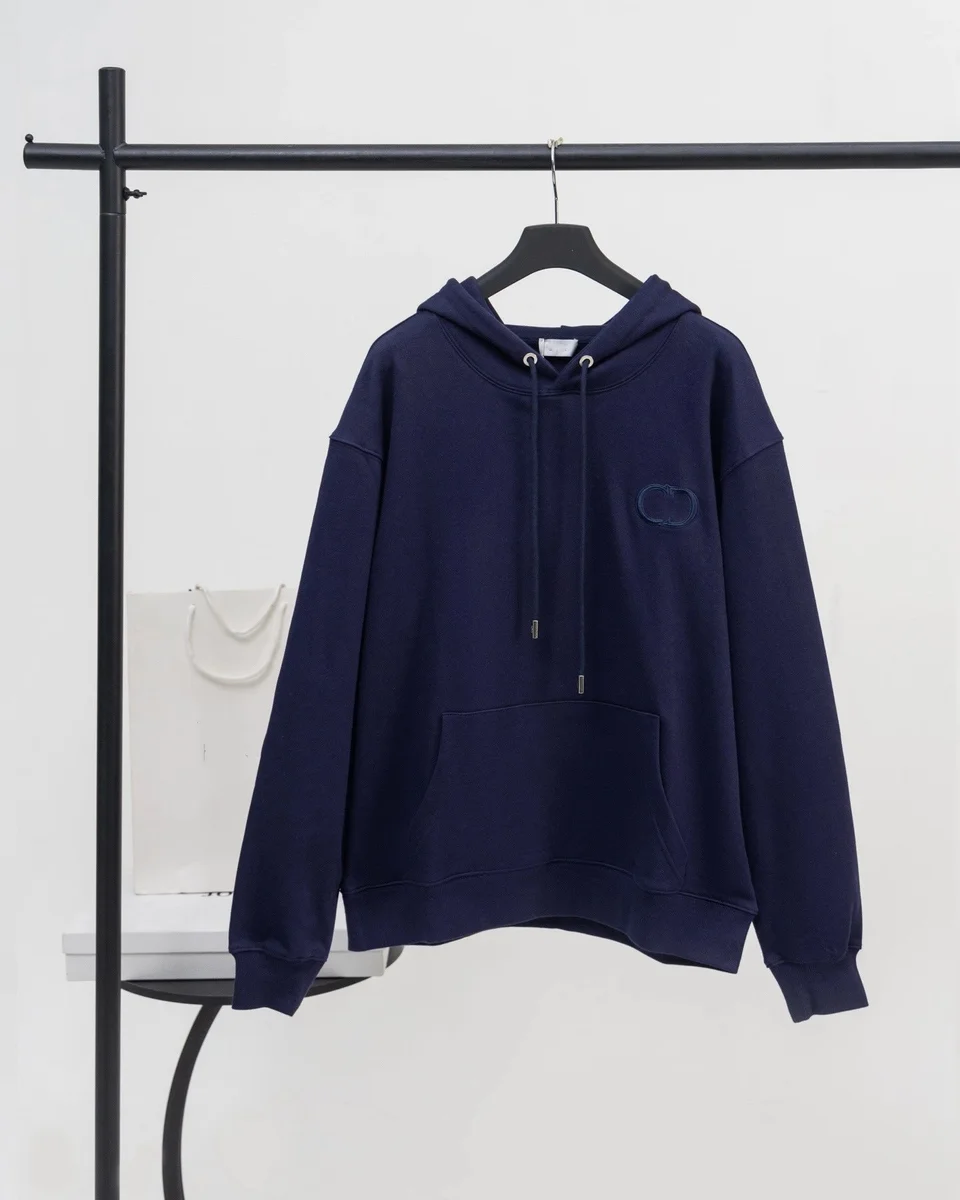 Celine Celine Classic Logo Hoodie Deep Blue Blue