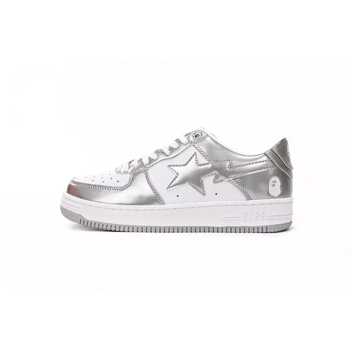 A Bathing Ape BAPE BAPE STA Silver Sneakers Silver - 1
