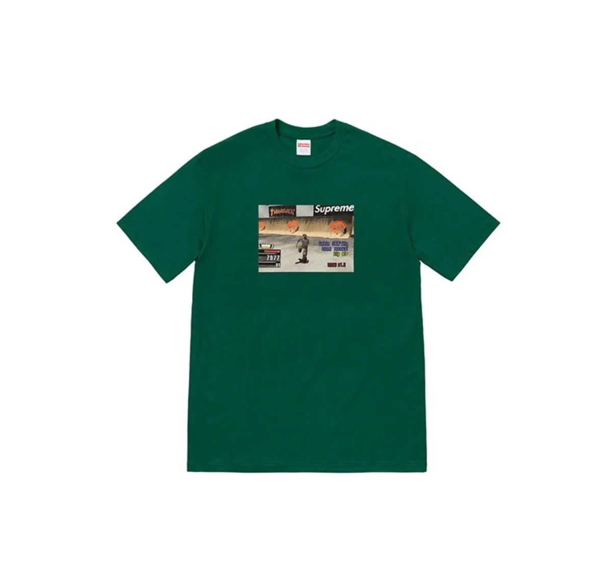 Supreme Supreme Green Skateboard Print T-Shirt Green - 1