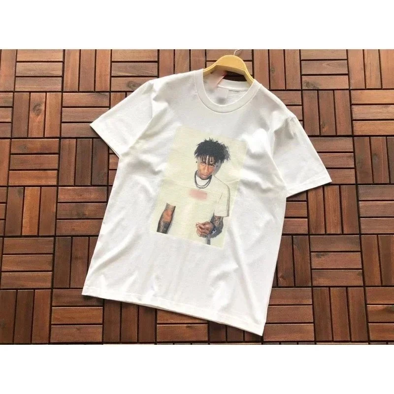 Other White Graphic T-Shirt with Celebrity Print White - 1