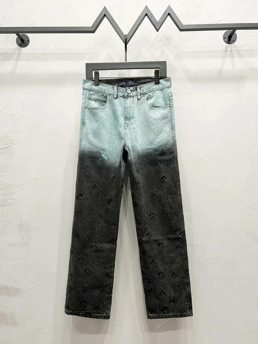 Louis Vuitton Louis Vuitton Monogram Gradient Light Blue to Charcoal Jeans Blue