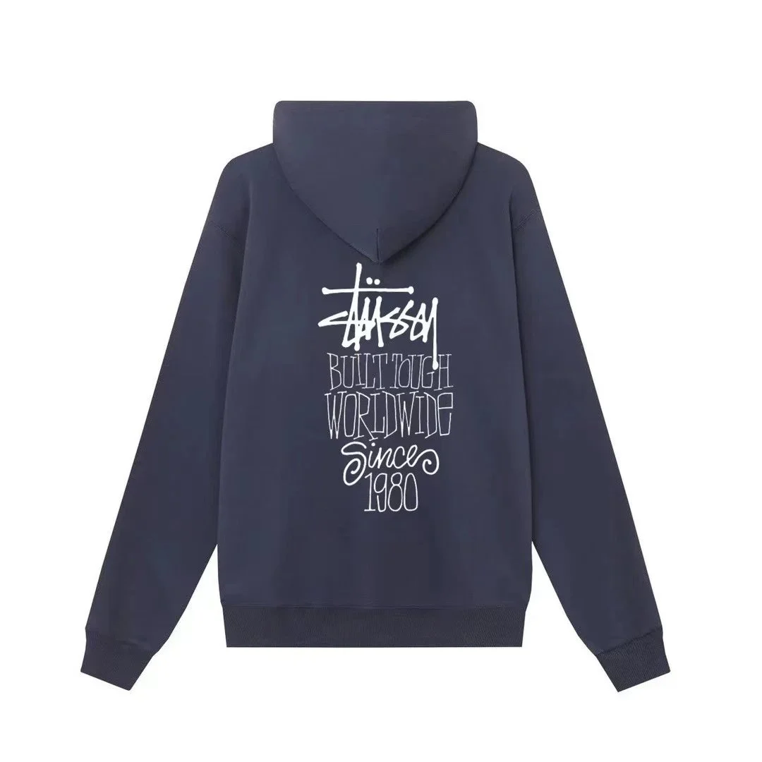 Stussy Stussy Built Tough Worldwide Since 1980 Hoodie Navy Navy - 1