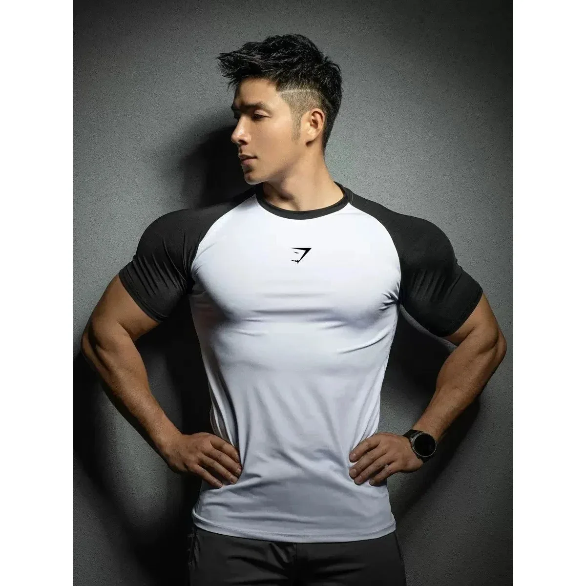 Other Athletic T-Shirt White/Black Solid Top White - 1
