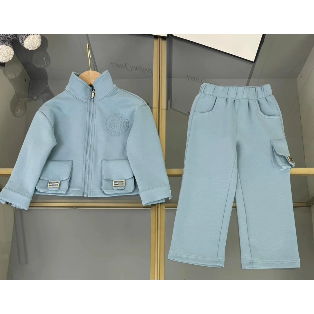 Fendi Fendi Iconic Kids Tracksuit Set in Baby Blue Blue