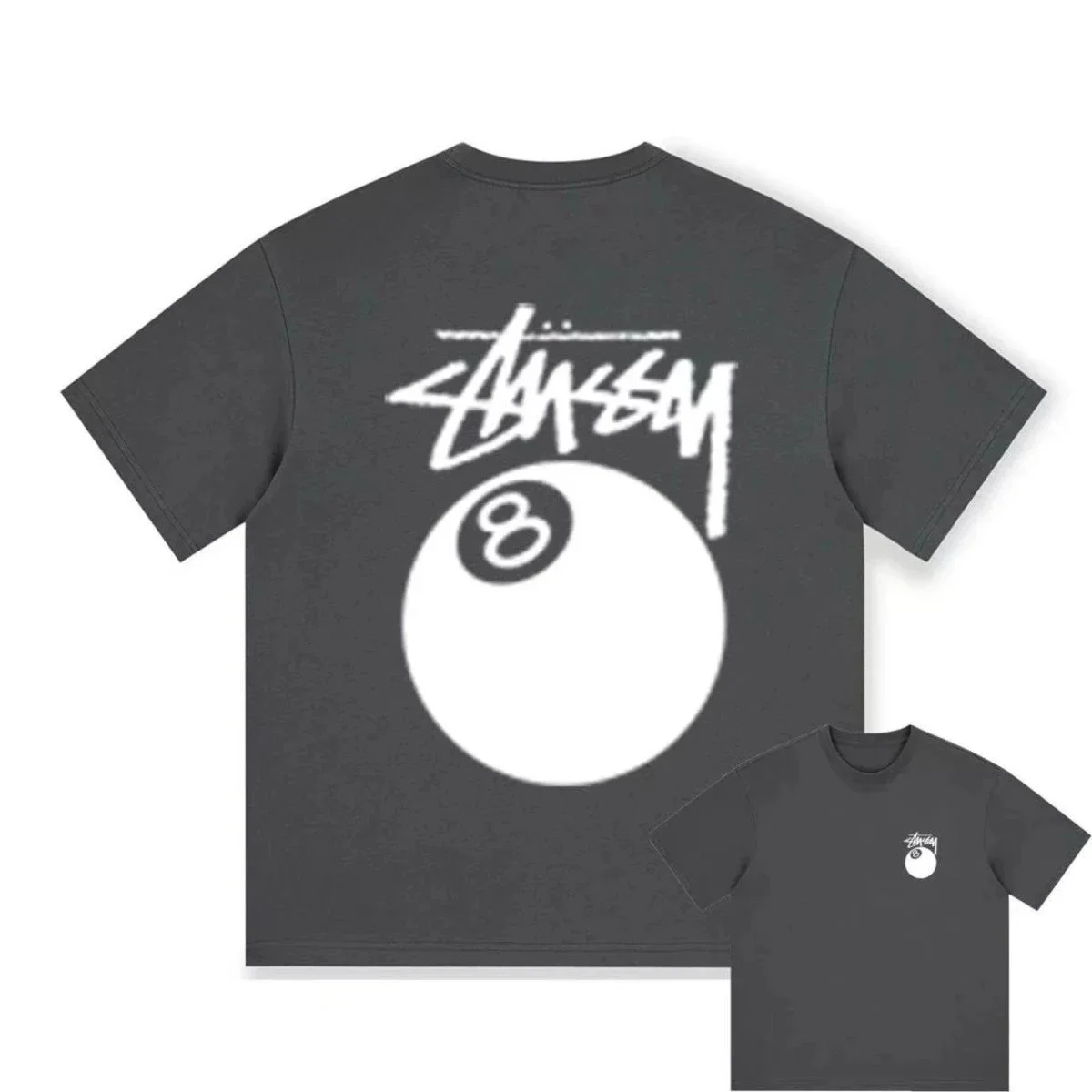 Stussy Stussy 8 Ball T-Shirt A20 Solid T-Shirts Grey - 1