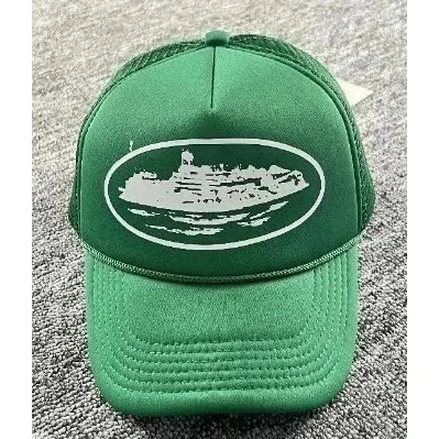 Other Green Trucker Hat with White Boat Graphic Green - 1