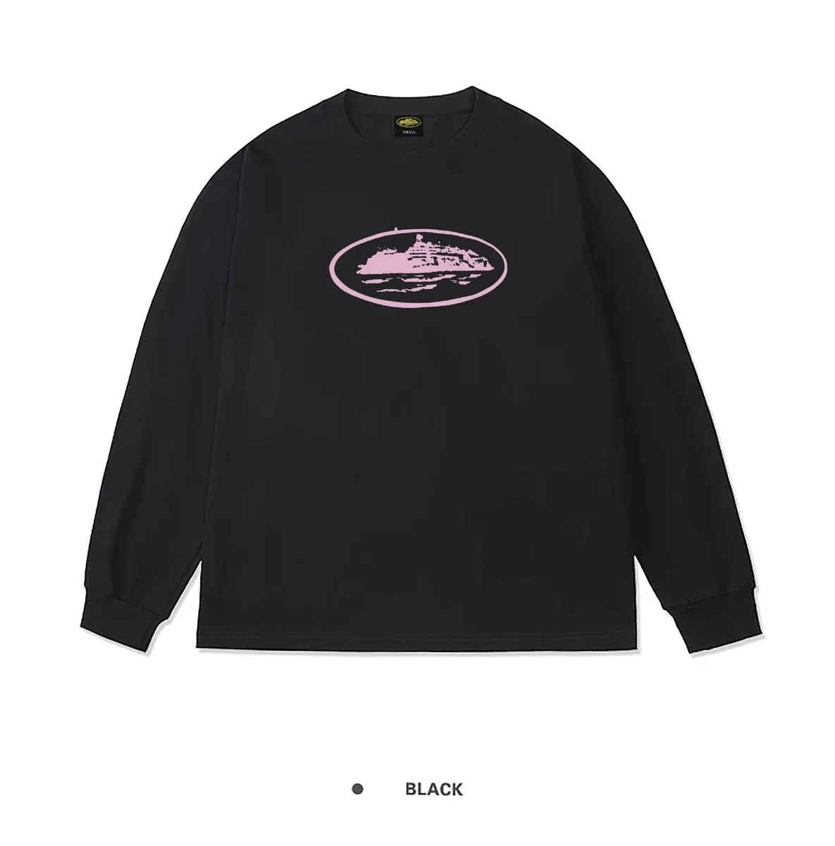Other Black Long Sleeve T-Shirt with Pink Graphic Black - 1