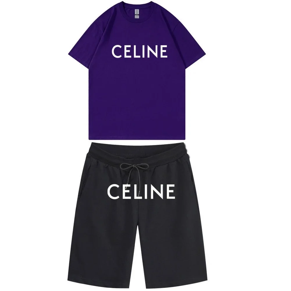 Celine Celine Purple/Black Co-ord Set Purple