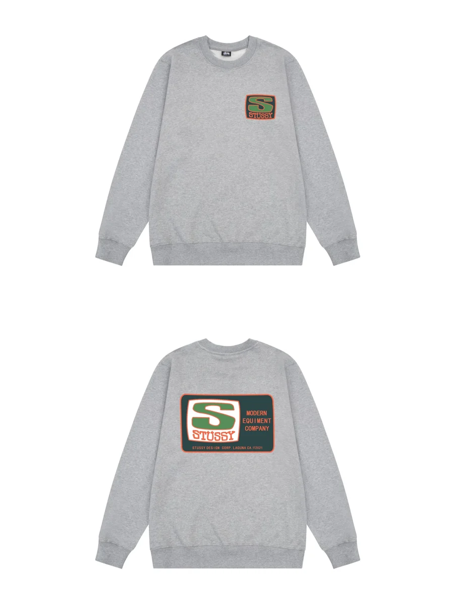 Stussy Stussy Modern Equipment Crewneck Sweatshirt Grey Grey - 1