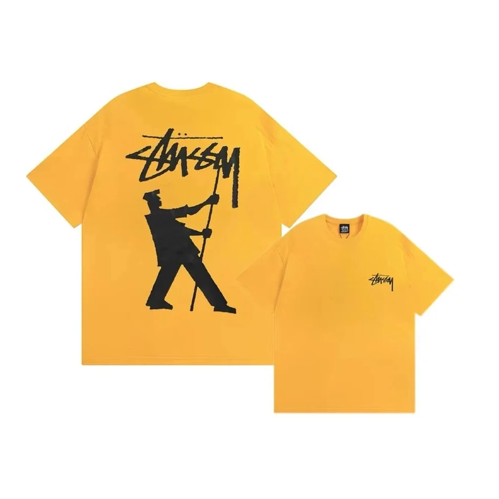 Stussy Stussy Stüssy Basic Logo Yellow T-Shirt Yellow - 1