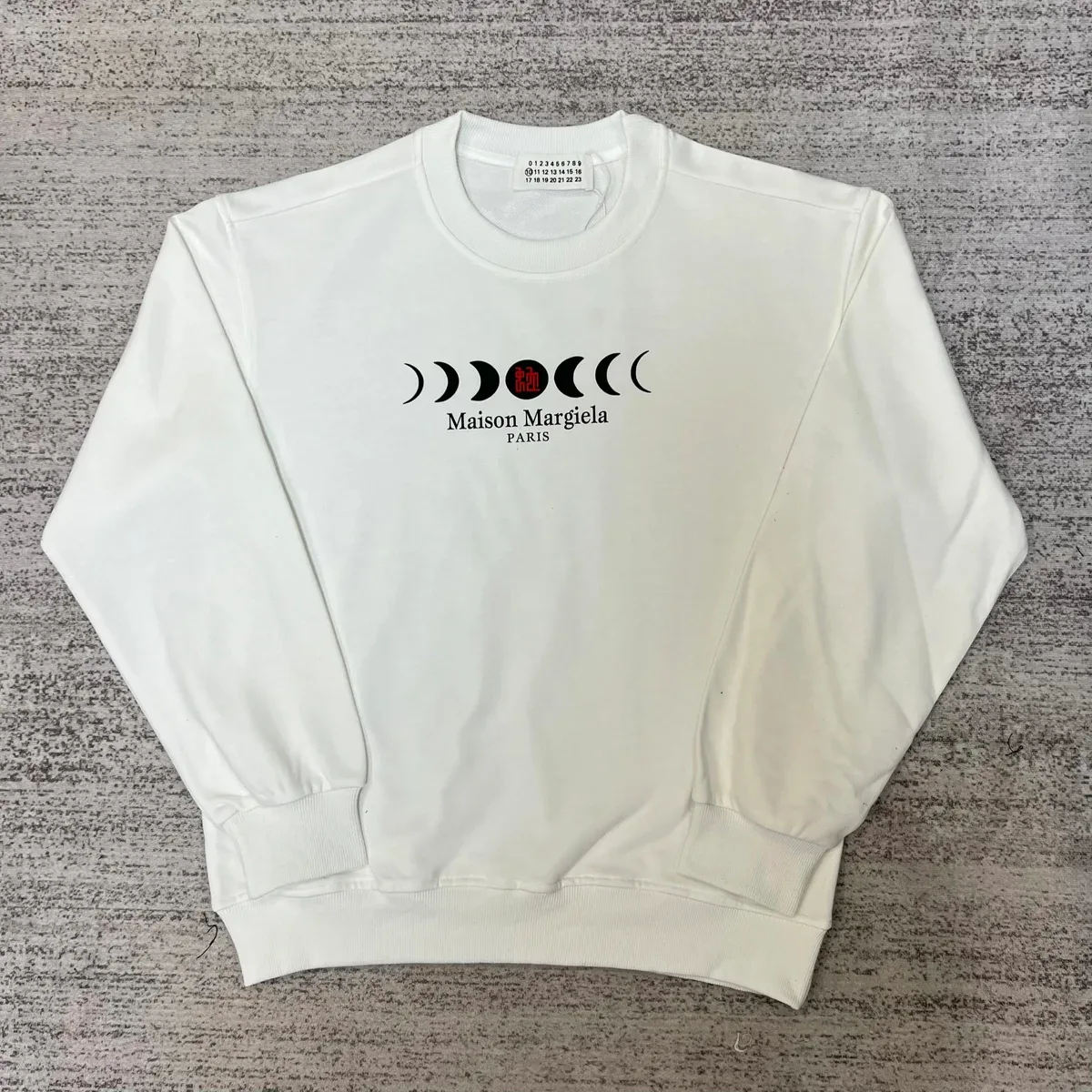 Maison Margiela Maison Margiela White Moon Phases Crewneck Sweatshirt White - 1