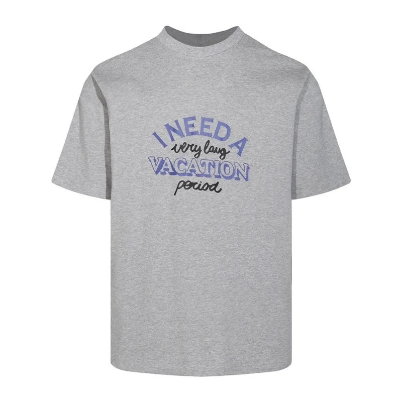 Other Unisex Grey 'I Need a Vacation' T-Shirt Grey - 1