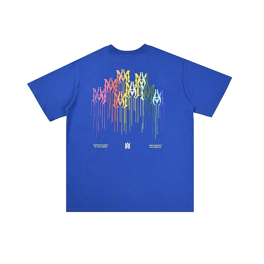 Other Unisex Blue Gradient Logo T-Shirt Blue - 1