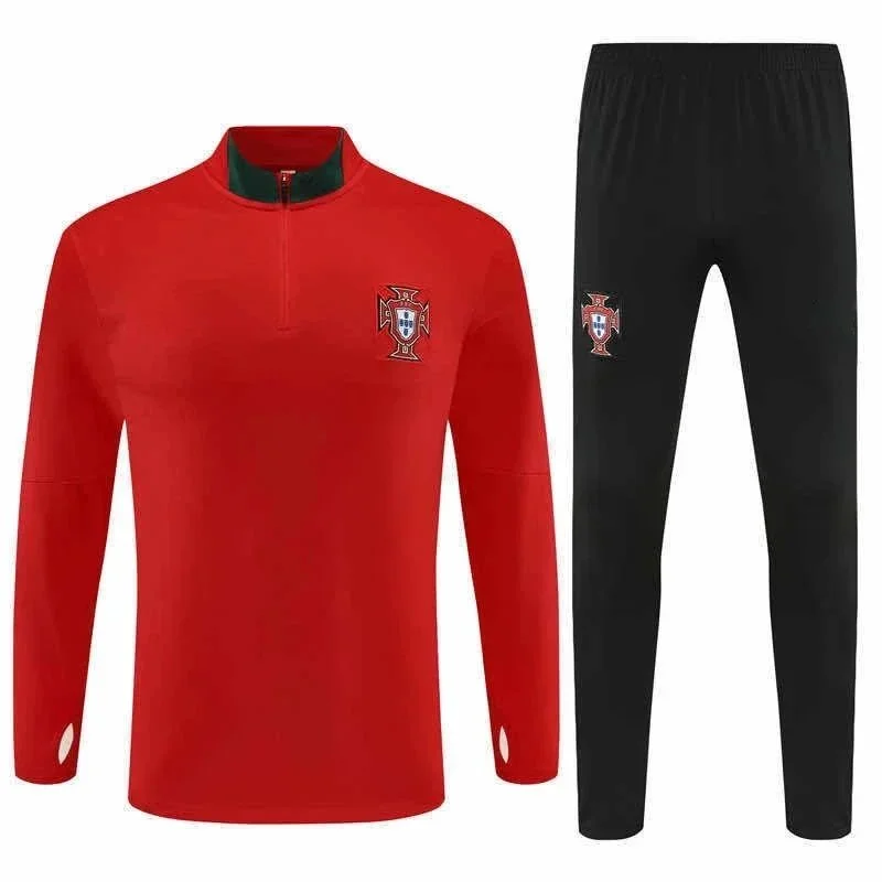 Other Portugal Football Kit Red & Black Tracksuit Red - 1