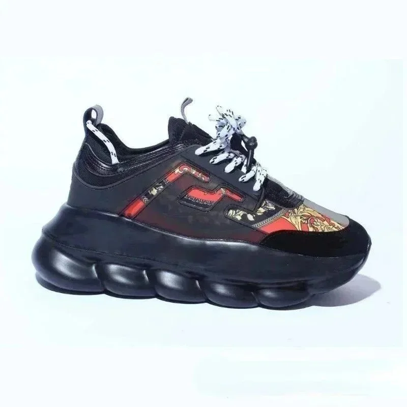 Fendi Fendi Runners Black Red Gold Print Sneakers Black