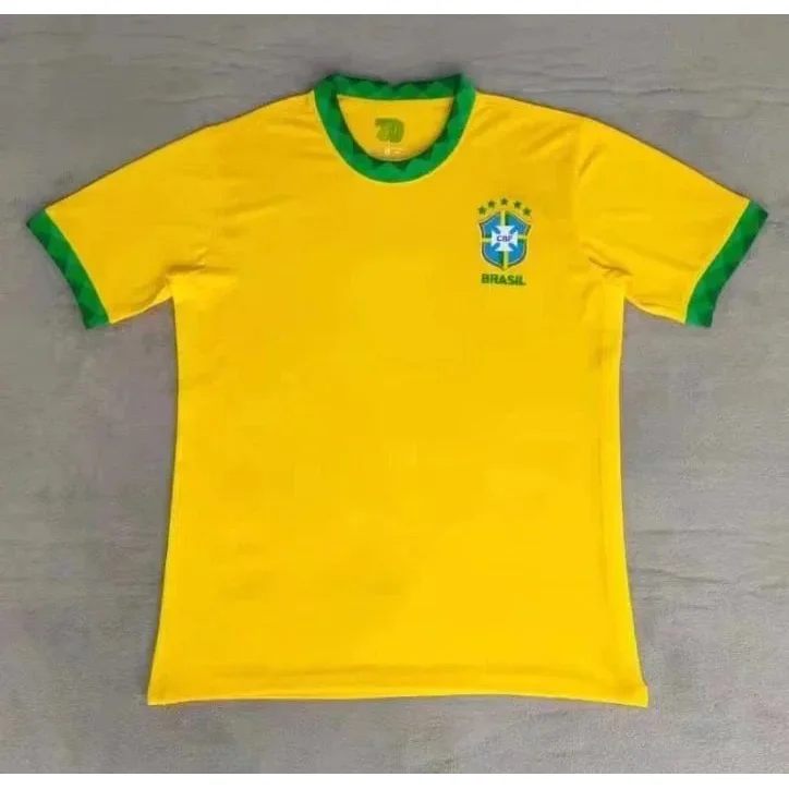 Nike Nike 2021 Brazil Home Yellow/Green Soccer Jersey Yellow
