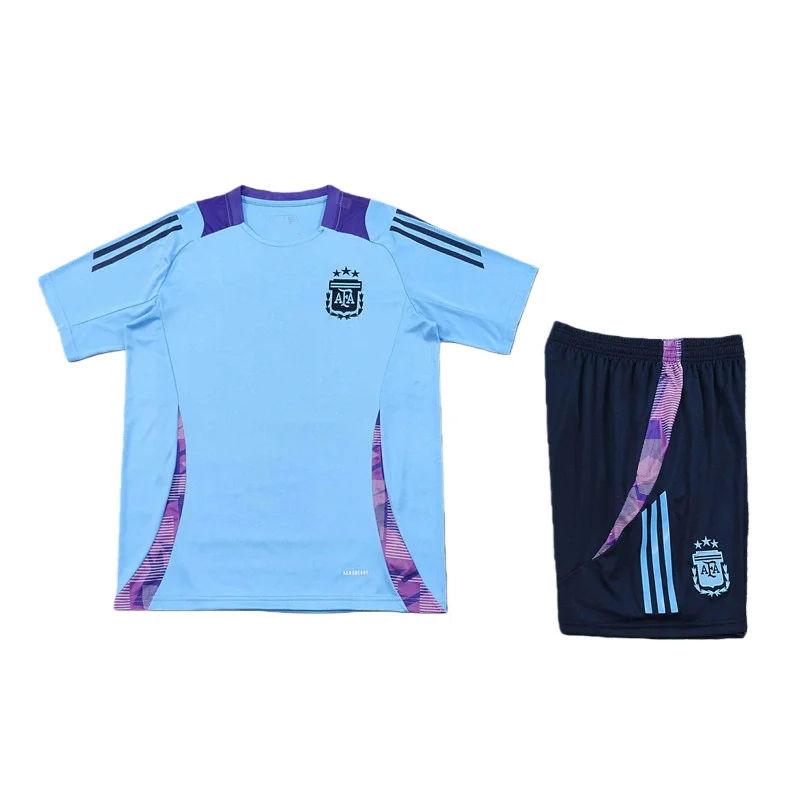 Adidas Adidas Classic Football Argentina Home Jersey Set Light Blue/Navy Blue - 1