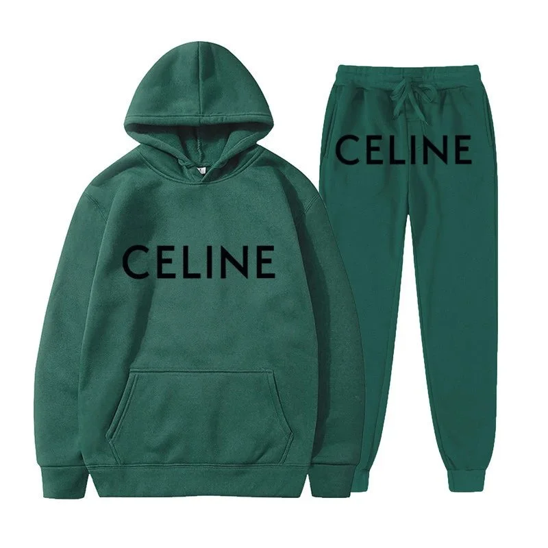 Celine Celine Green Hoodie & Pants Set Green - 1