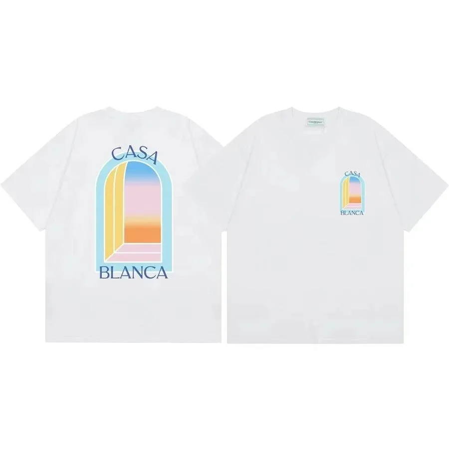 Casablanca CASA BLANCA Multicolor Arch Print White T-Shirt White