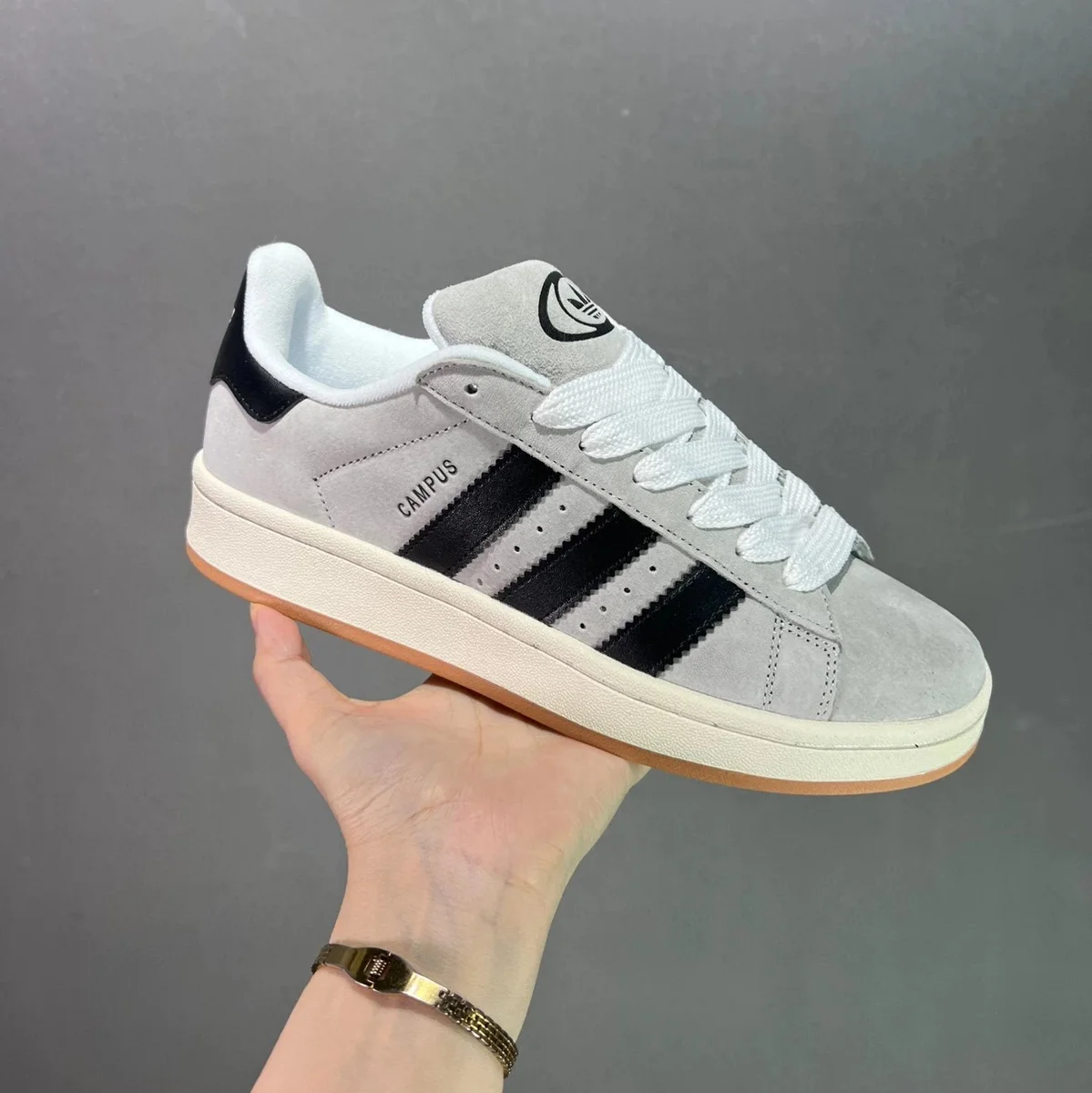 Adidas Adidas Campus Grey/Black White Sneakers Grey - 1