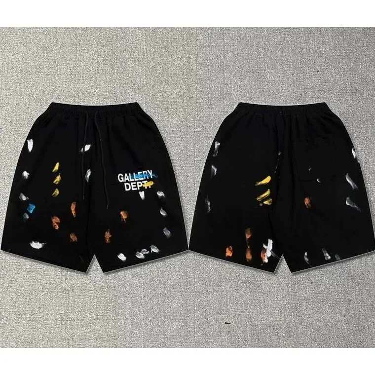 Gallery Dept. Gallery Dept. Art That Kills Black Paint Splatter Shorts Black - 1