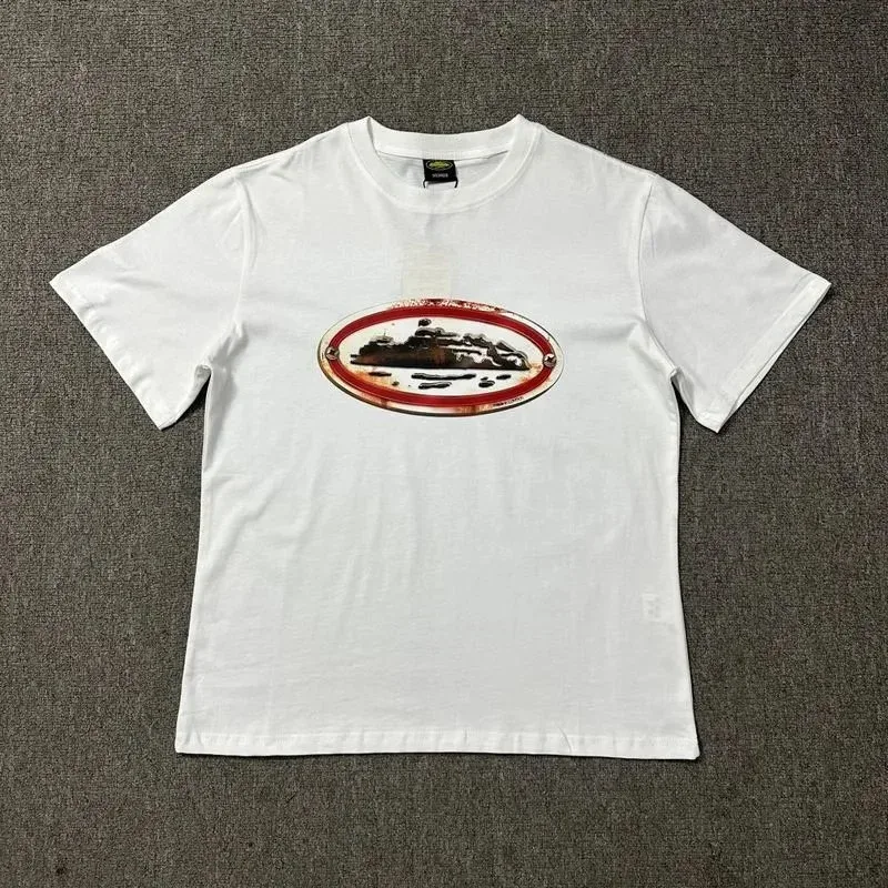 Other White Graphic T-Shirt with Oval Design White - 1