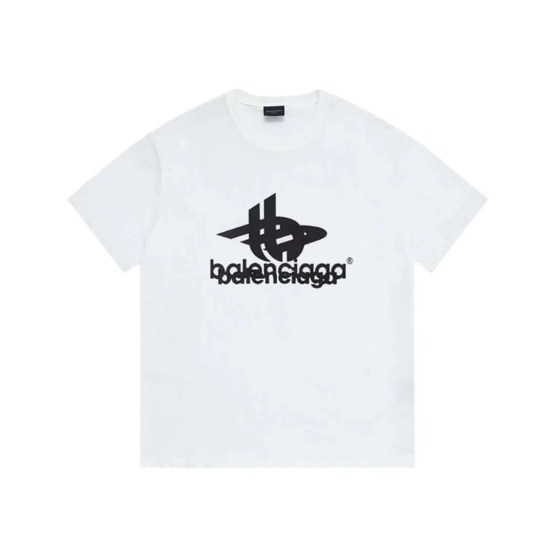 Balenciaga Balenciaga Black Logo White T-Shirt White - 1