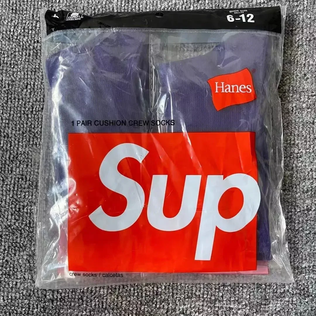 Supreme Supreme Hanes Two-Pack Crew Socks Purple Purple - 1