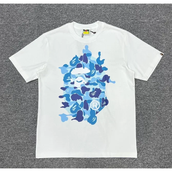 A Bathing Ape A Bathing Ape ABC Camo White/Blue Camo T-Shirt White - 1