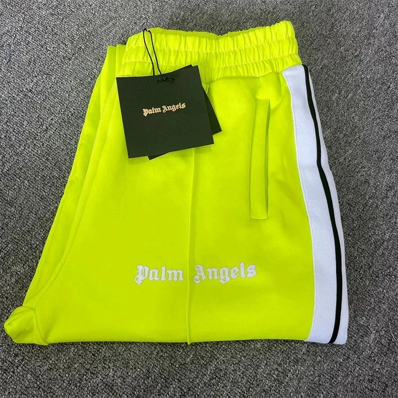 Palm Angels Palm Angels Neon Yellow Track Shorts Yellow