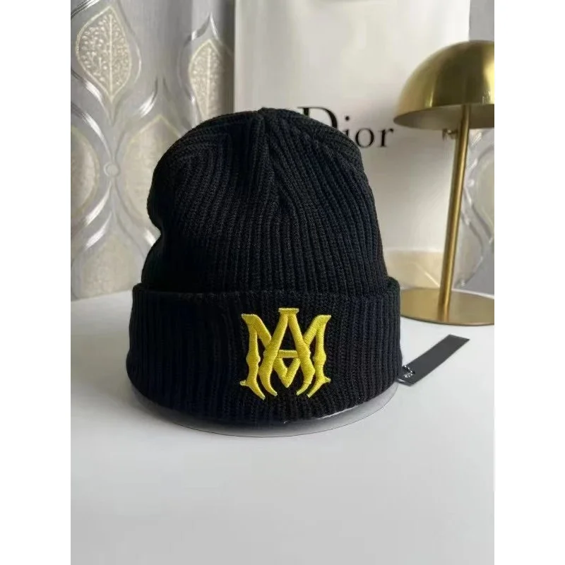 Maison Mihara Yasuhiro Maison Mihara Yasuhiro Black/Yellow Knit Beanie Black