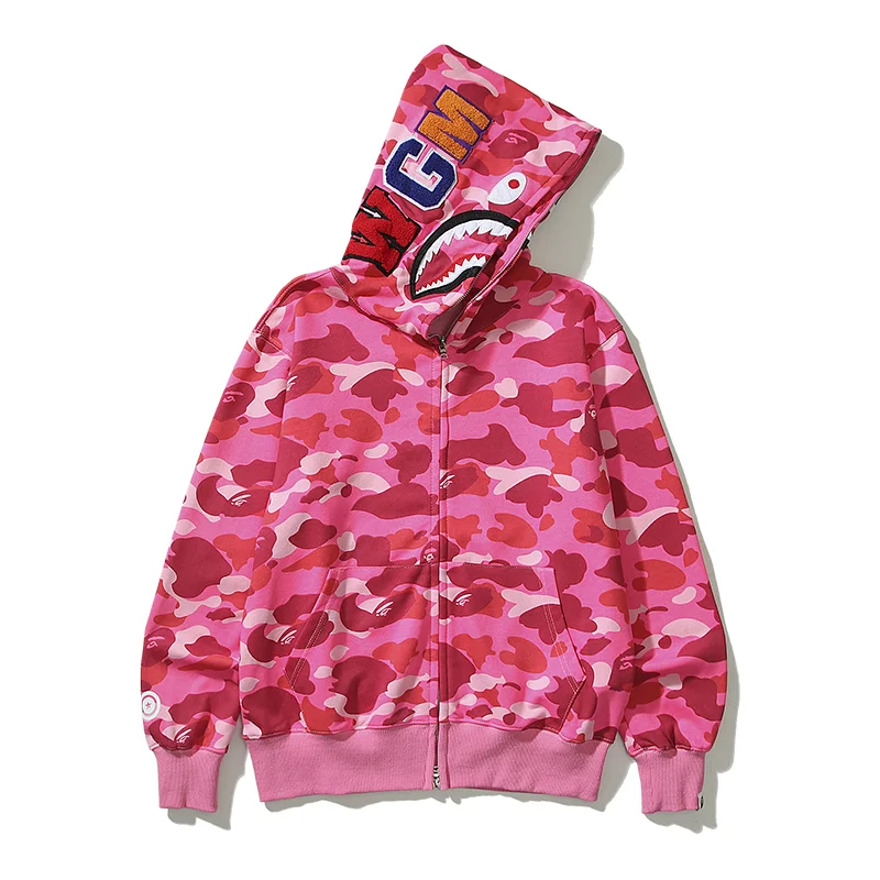 A Bathing Ape BAPE ABC Camo Pink Camo Zip-Up Hoodie Pink - 1