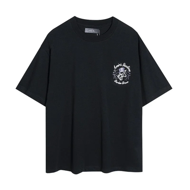 Amiri Amiri Border Brose Black T-Shirt Black - 1