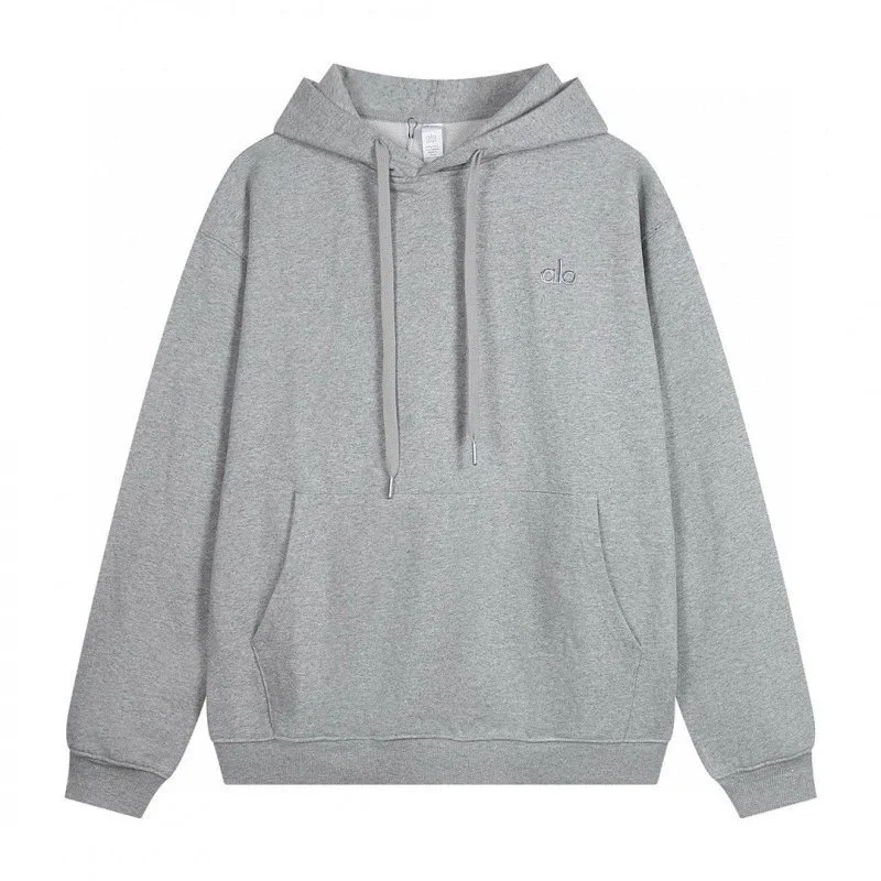 Other Unisex Light Grey N02 Hoodie with Embroidered Logo Grey - 1