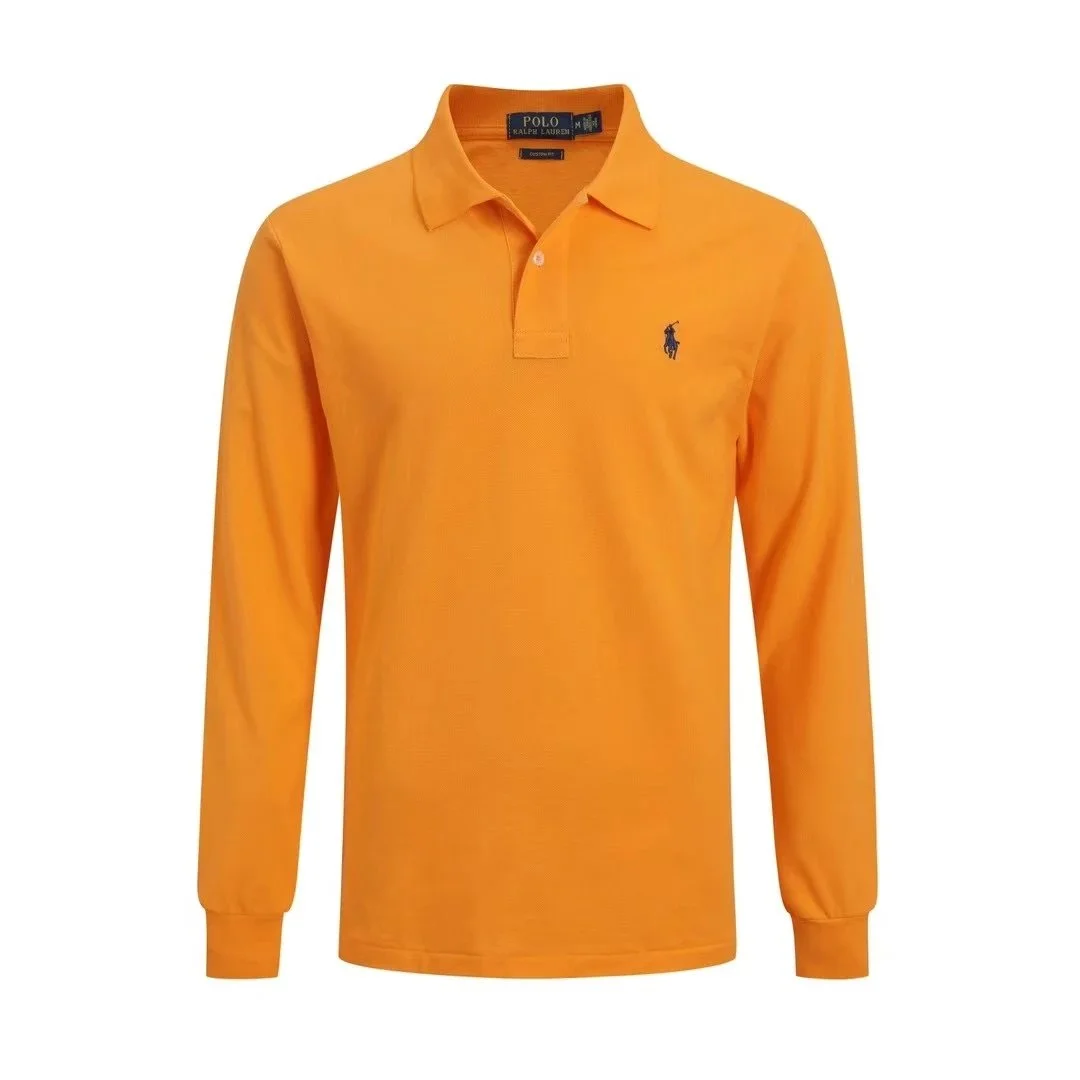 Polo Ralph Lauren Polo Ralph Lauren Classic Logo Vibrant Orange Long-Sleeve Polo Shirt Orange - 1