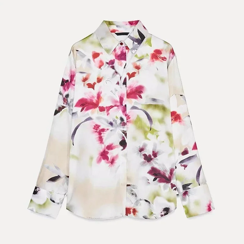 Other Floral Print Button-Up Shirt Multicolor
