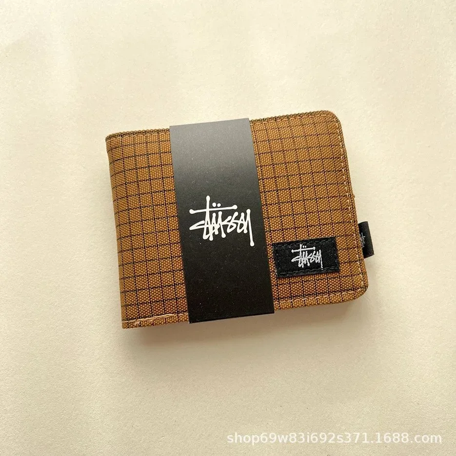 Stussy Stussy Grid Check Brown Short Wallet Brown