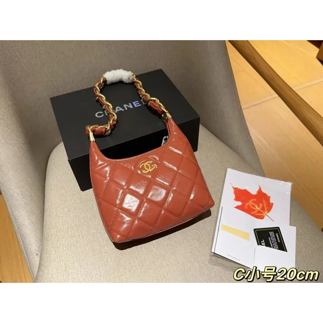 Chanel Chanel Gabrielle C Small 20cm Orange Leather Handbag Orange