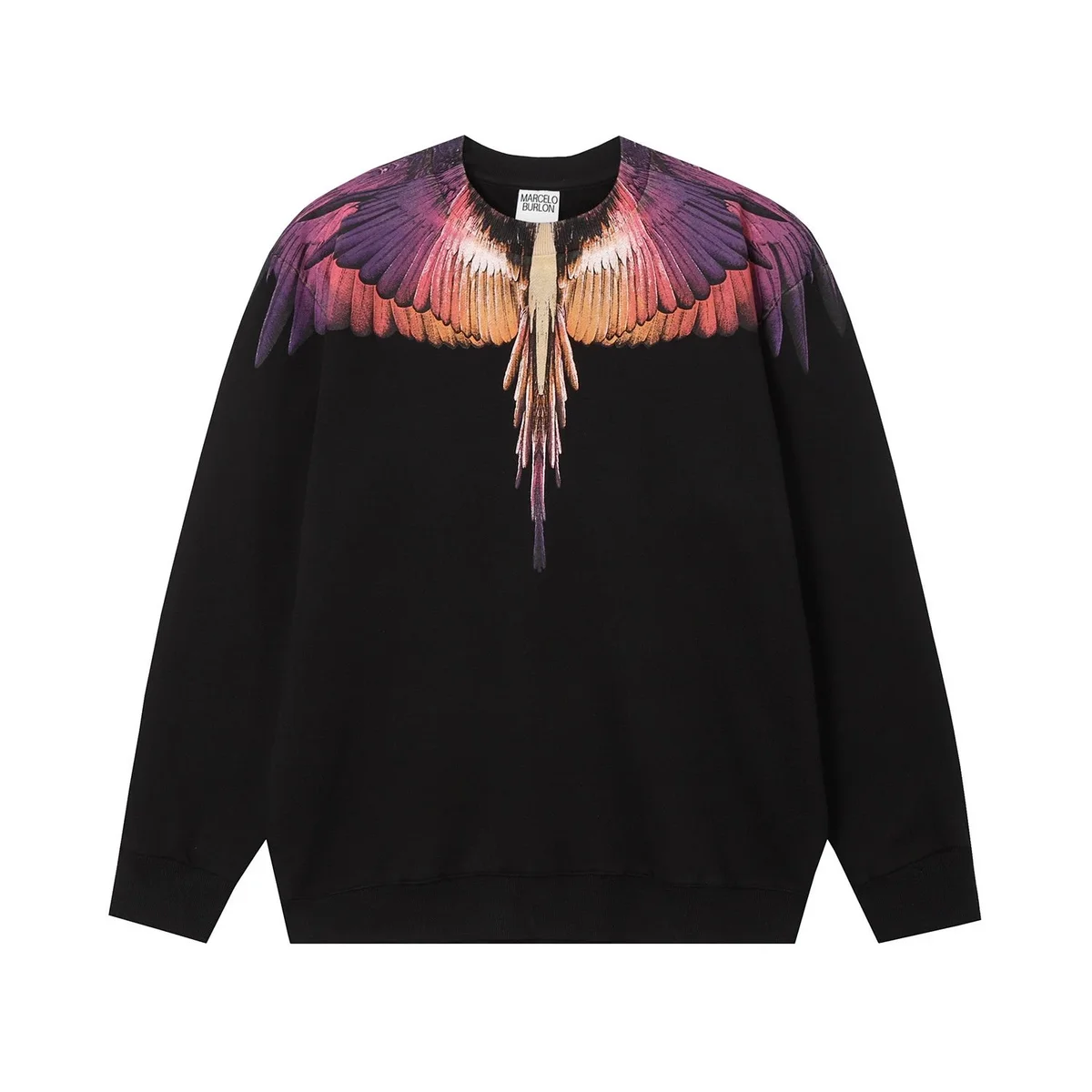 Marcelo Burlon Marcelo Burlon Wings Black Multicolor Sweatshirt Black - 1