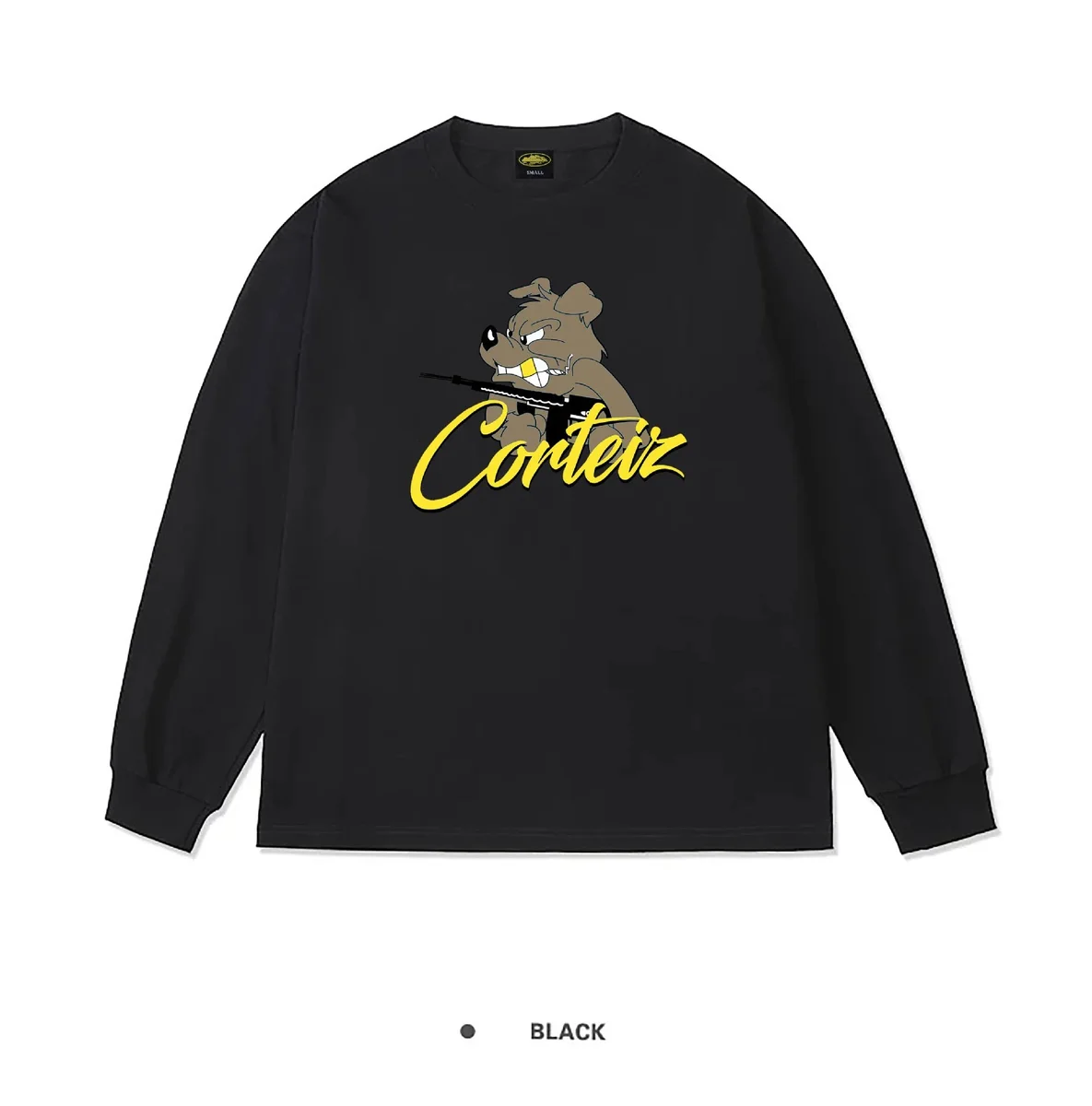 Corteiz Corteiz Black Corteiz Bear Long Sleeve T-Shirt Black - 1