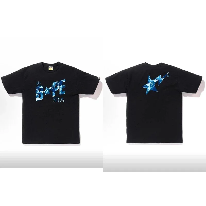 A Bathing Ape A Bathing Ape BAPE STA 1345 Black Blue T-Shirt Black - 1