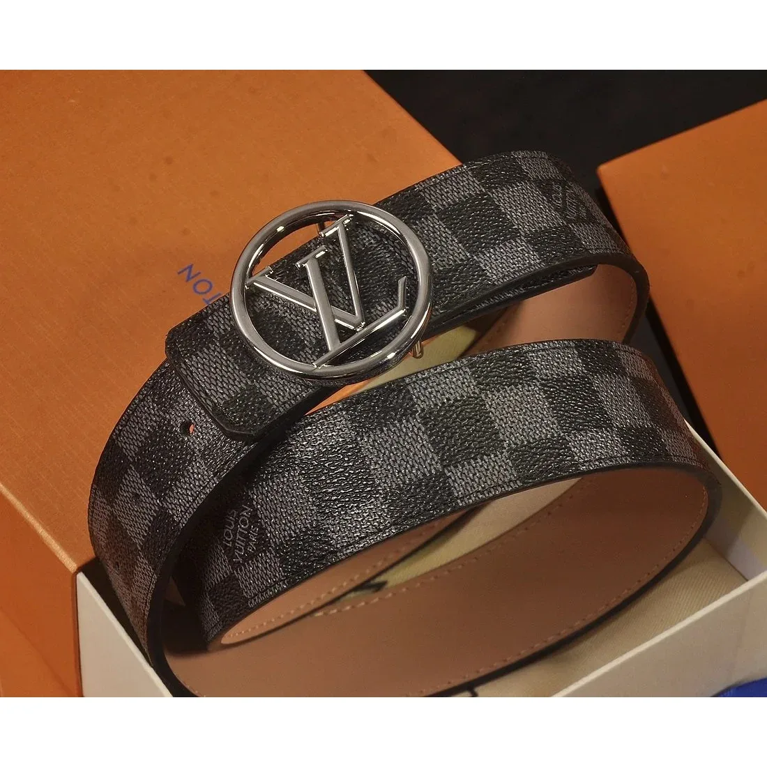 Louis Vuitton Damier Ebene Belt Black
