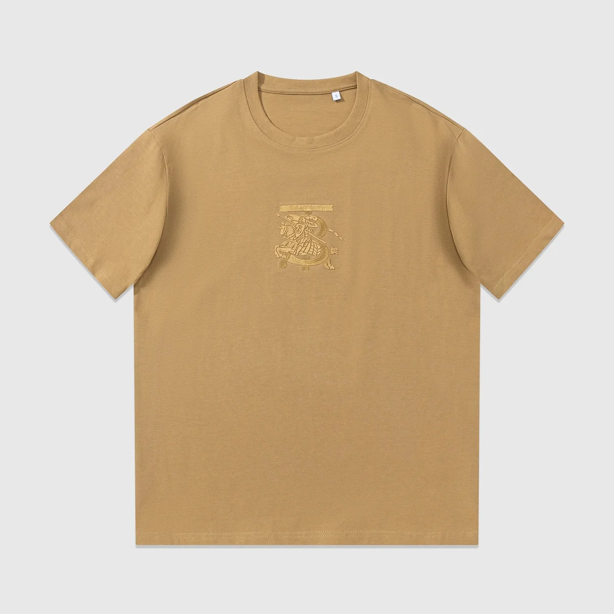 Other T-Shirt with Embroidered Dragon Design Beige Beige - 1