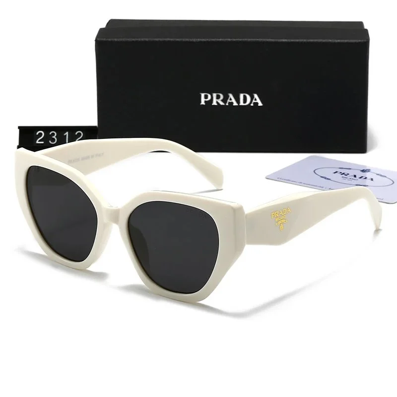 Prada Prada 2312 White Cat-Eye Sunglasses White - 1