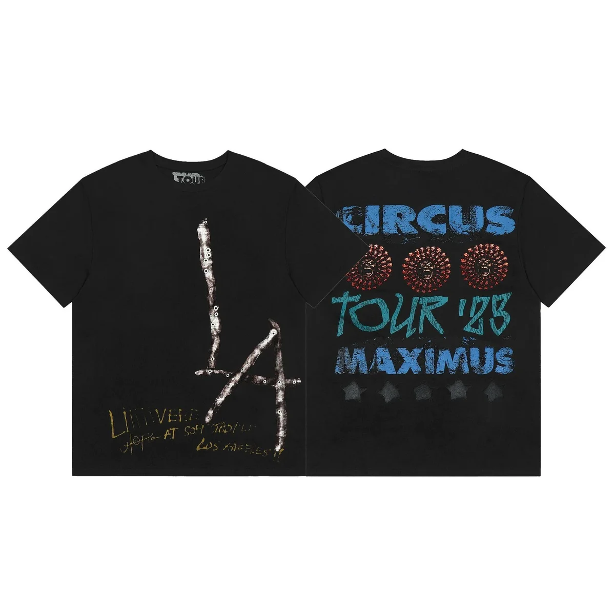 Other Black 'Circus Tour '23' Graphic T-Shirt Black - 1