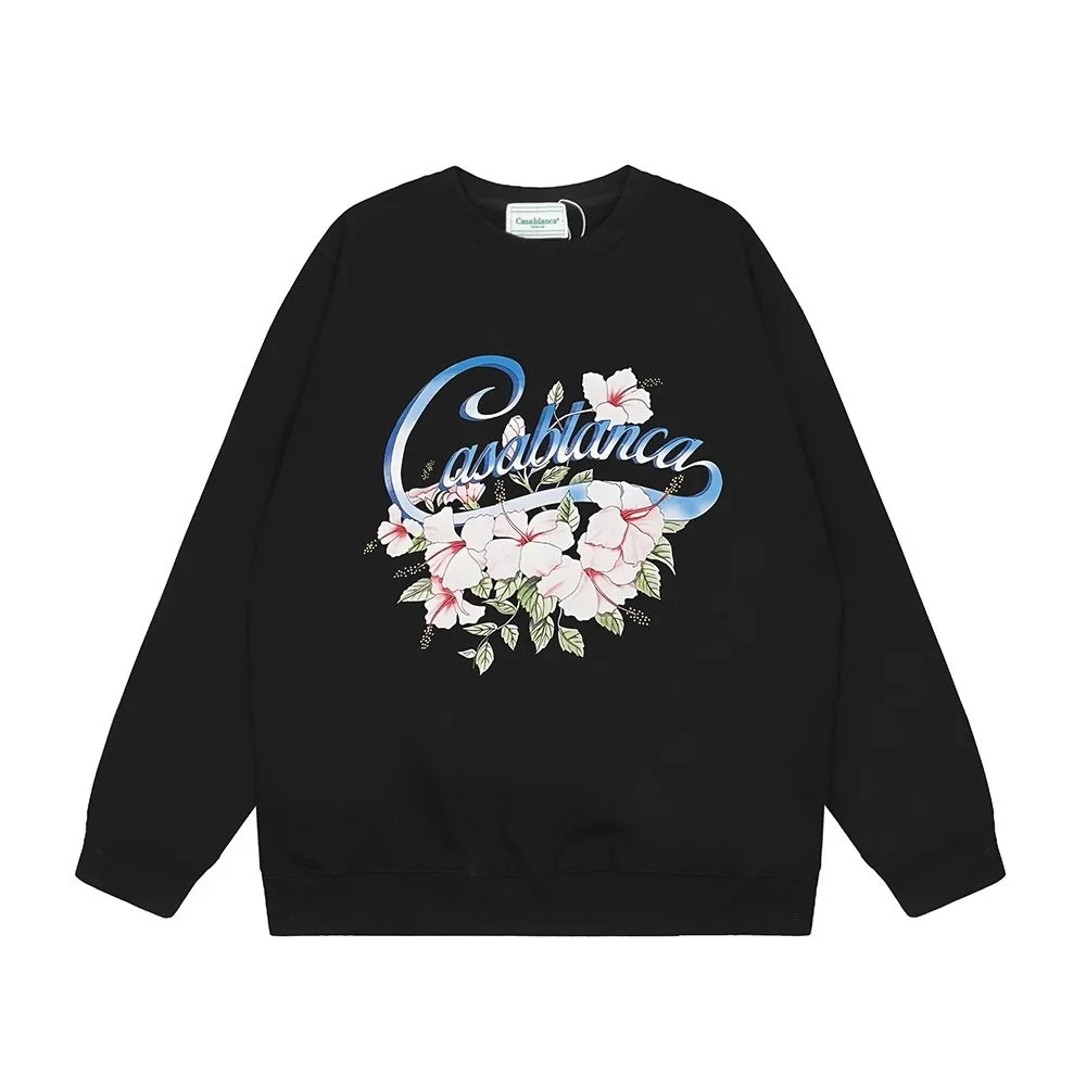Casablanca Casablanca Floral Print Black Sweatshirt Black - 1