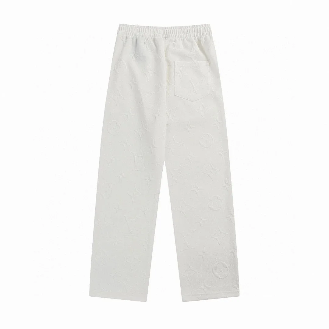 Louis Vuitton Louis Vuitton Monogram Embossed Trousers White White