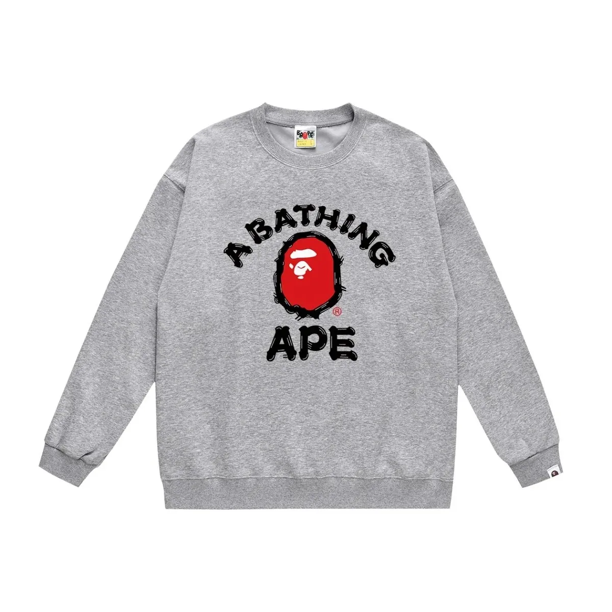 A Bathing Ape A Bathing Ape BAPE STA Grey Crewneck Sweatshirt Grey - 1